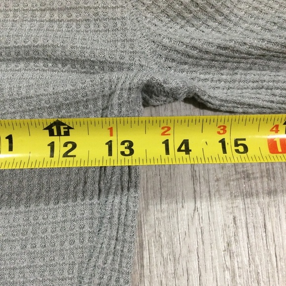 Free People Womens Size Small One Of The Girls Henley Snap Button Top In Gray - Picture 8 of 10